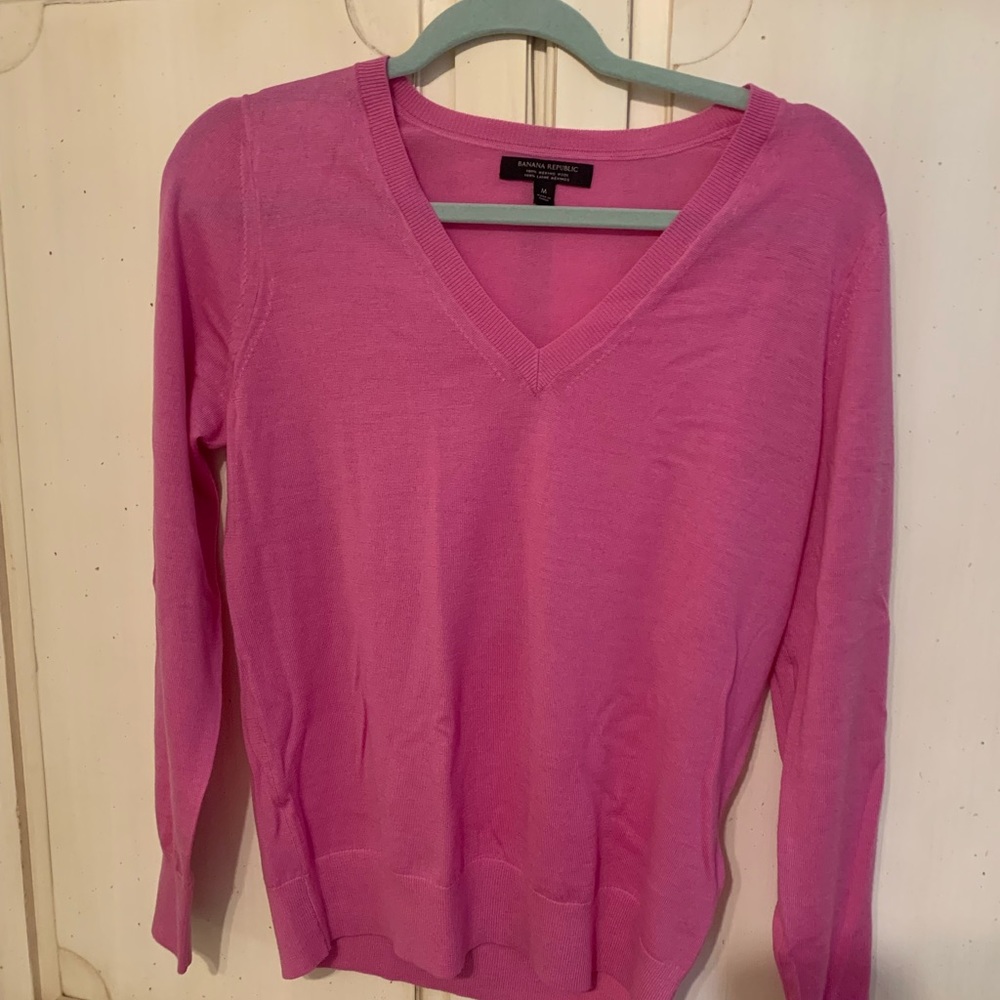 Pink 100%merino Banana Republic